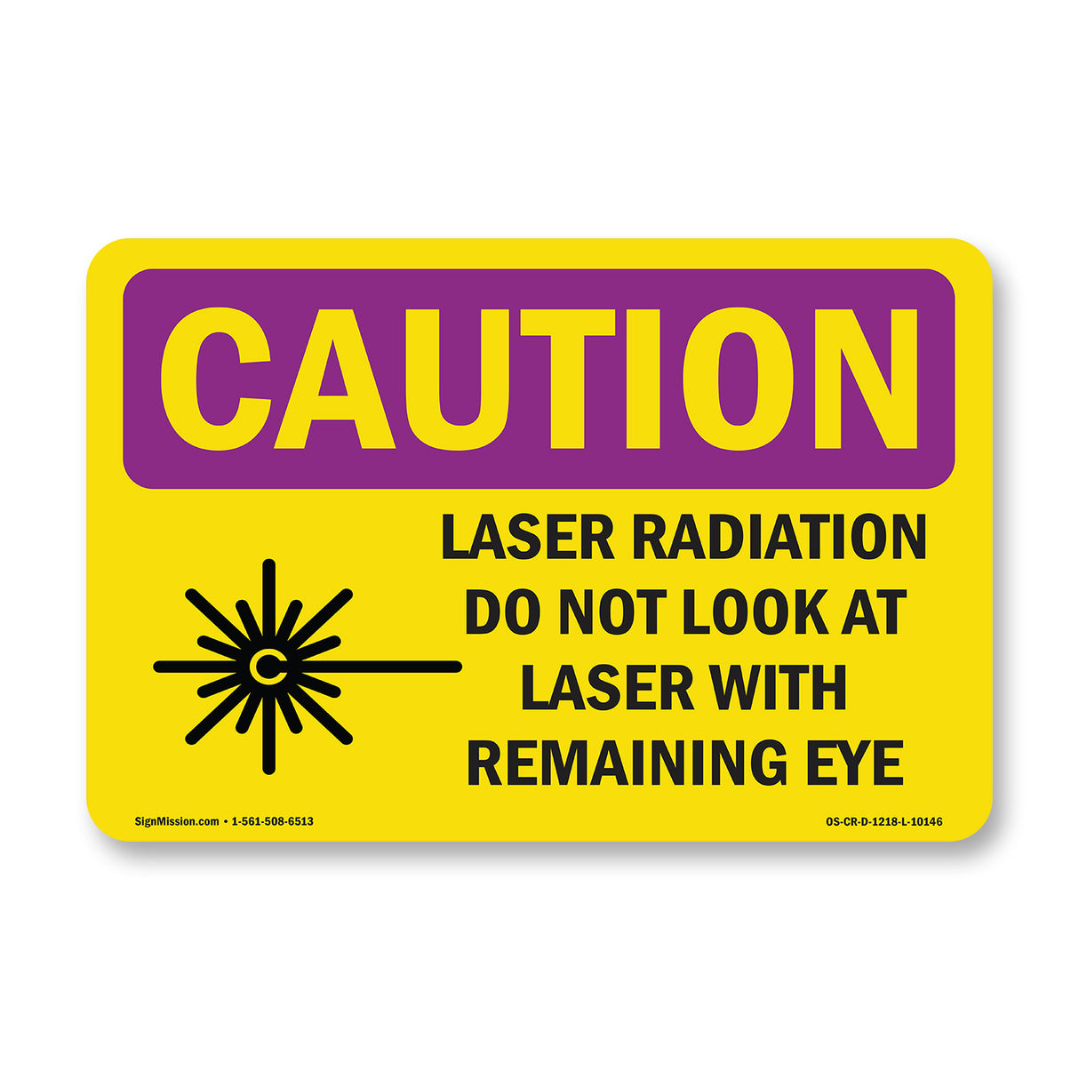 Laser Radiation Do Not Look With Symbol