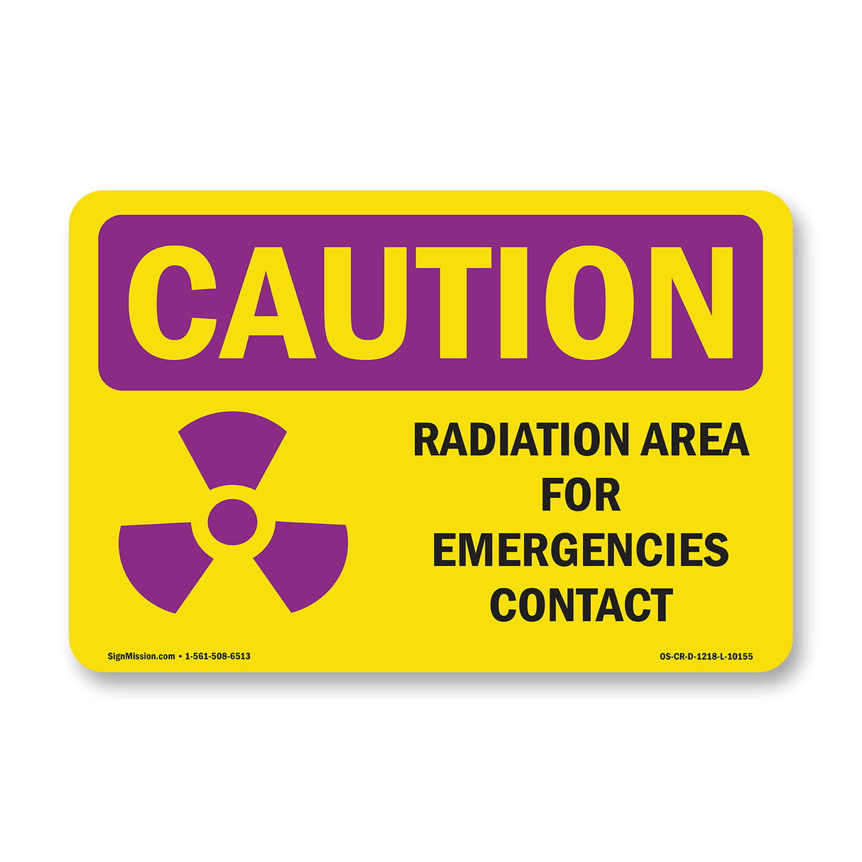 Radiation Area For Emergencies With Symbol