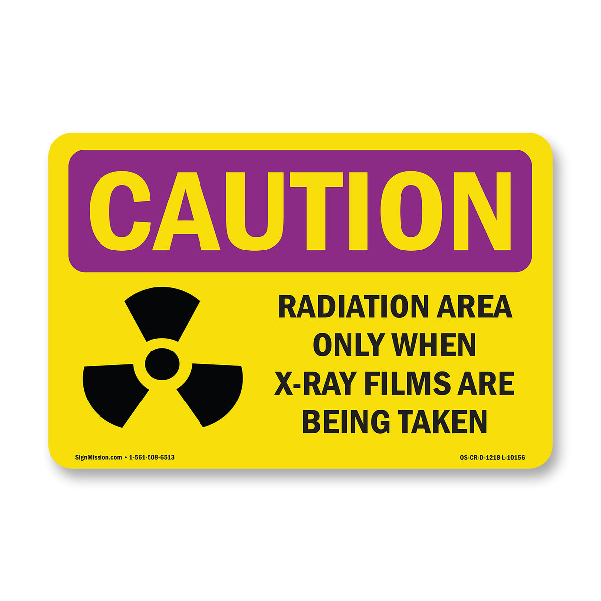 Radiation Area Only When X-Ray With Symbol