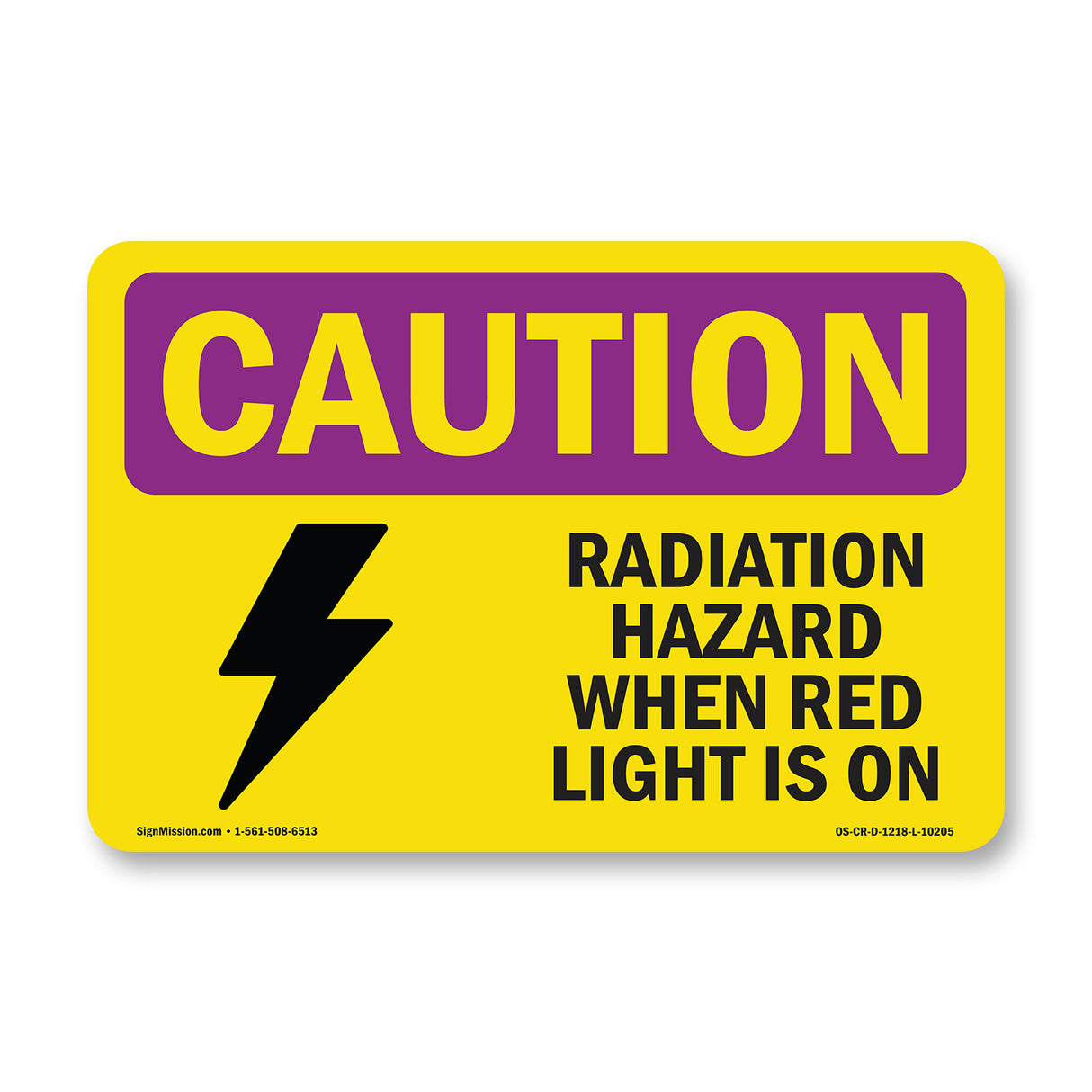 Radiation Hazard When Red Light Is On With Symbol