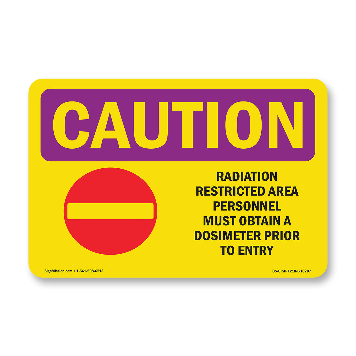 Radiation Restricted Area Personnel With Symbol