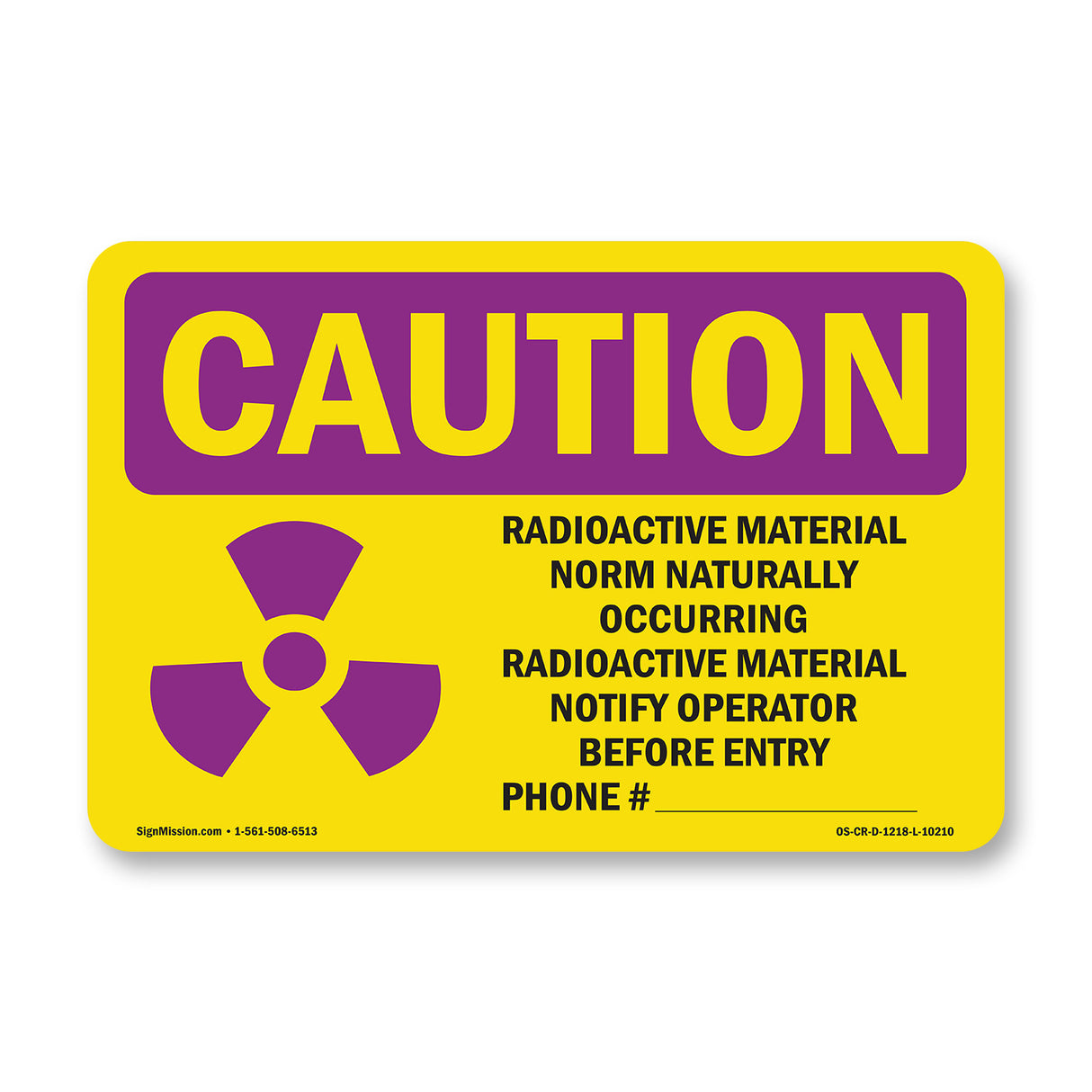 Radioactive Material Norm Naturally With Symbol