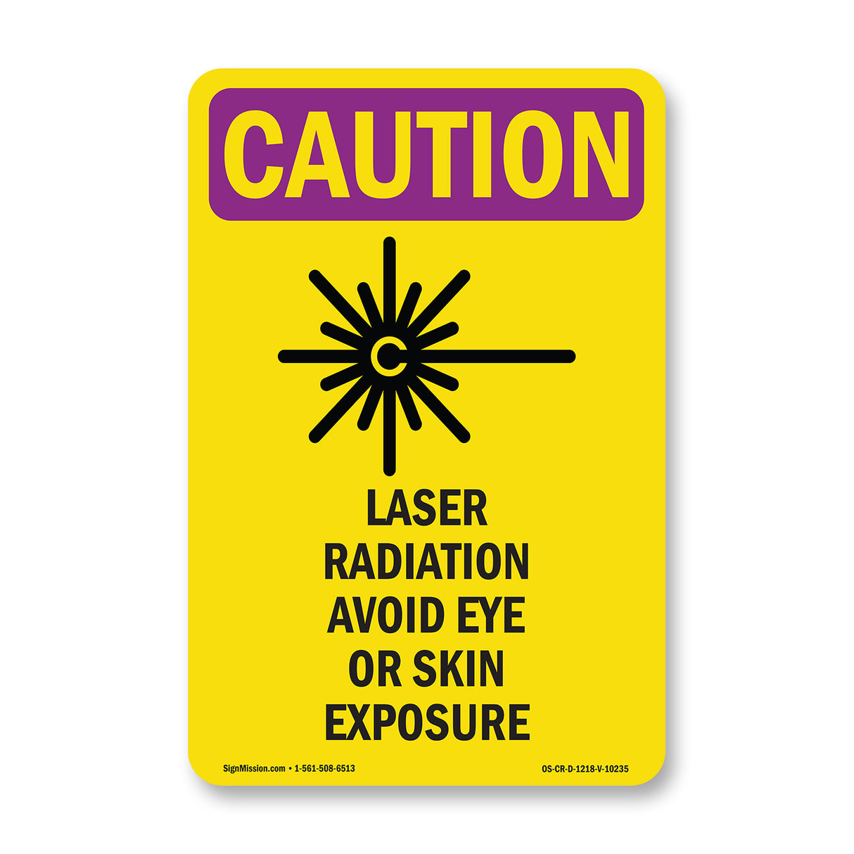 Laser Radiation Avoid Eye Or With Symbol