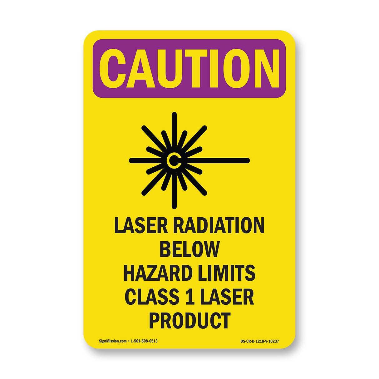 Laser Radiation Below Hazard With Symbol