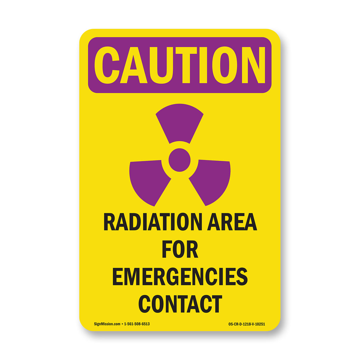 Radiation Area For Emergencies With Symbol