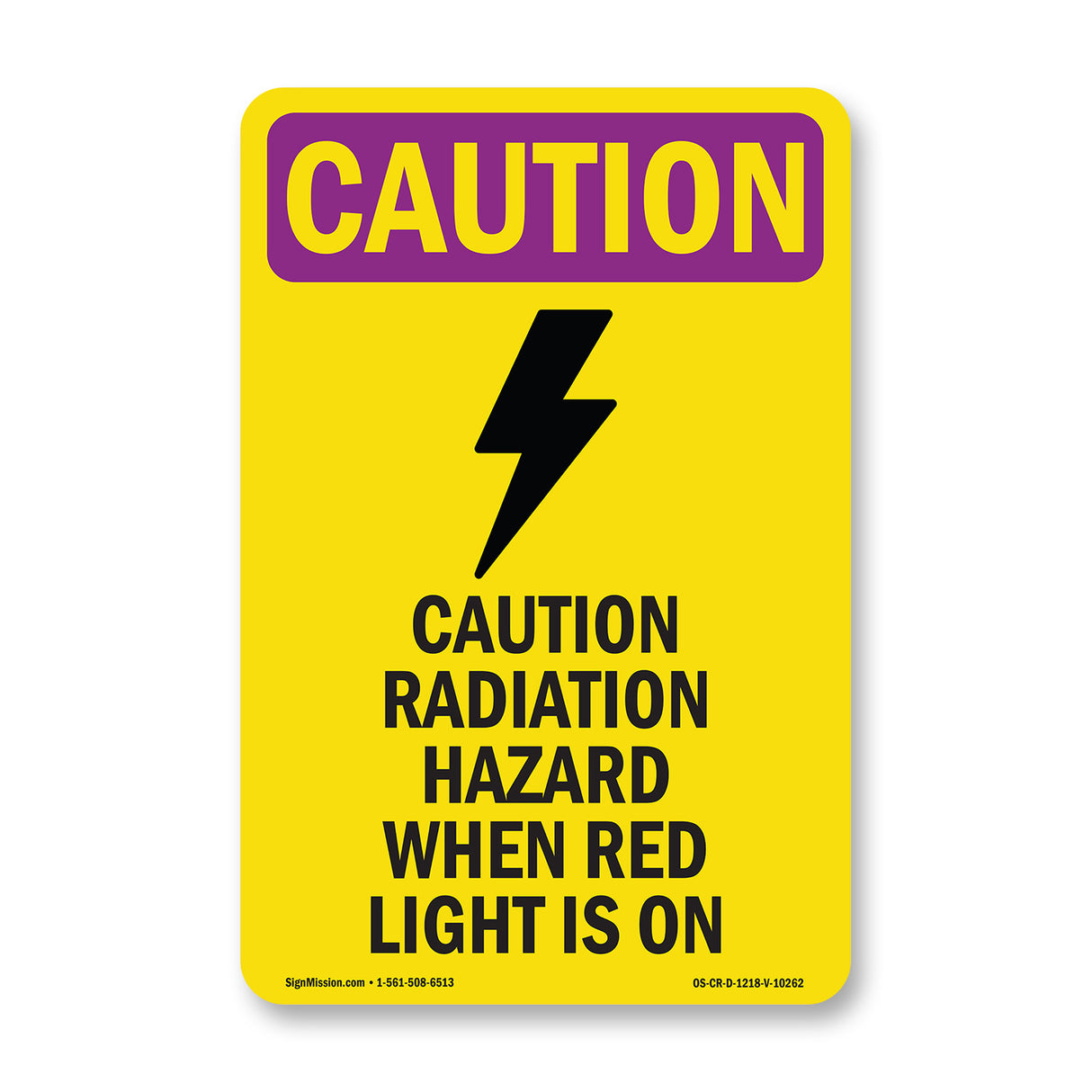 Radiation Hazard When Red Light Is On With Symbol
