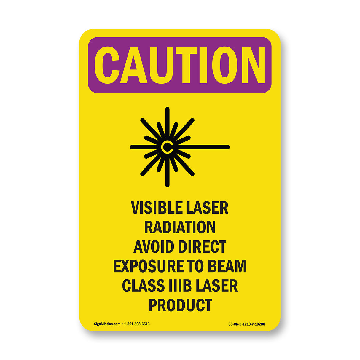 Visible Laser Radiation Avoid With Symbol