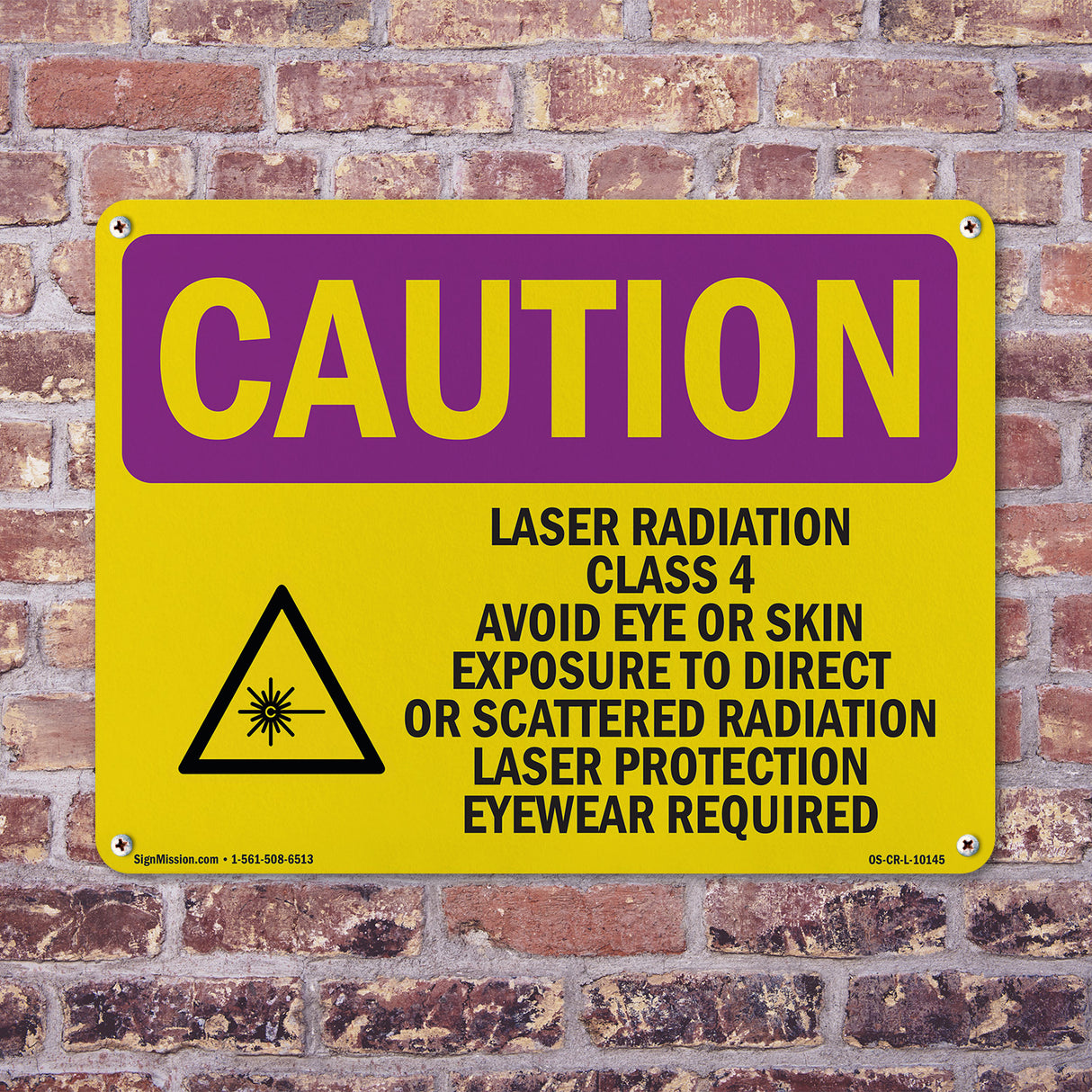 Laser Radiation Class 4 Avoid With Symbol