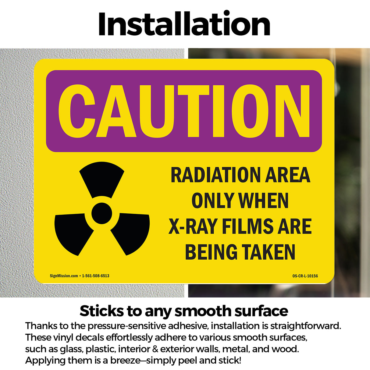 Radiation Area Only When X-Ray With Symbol