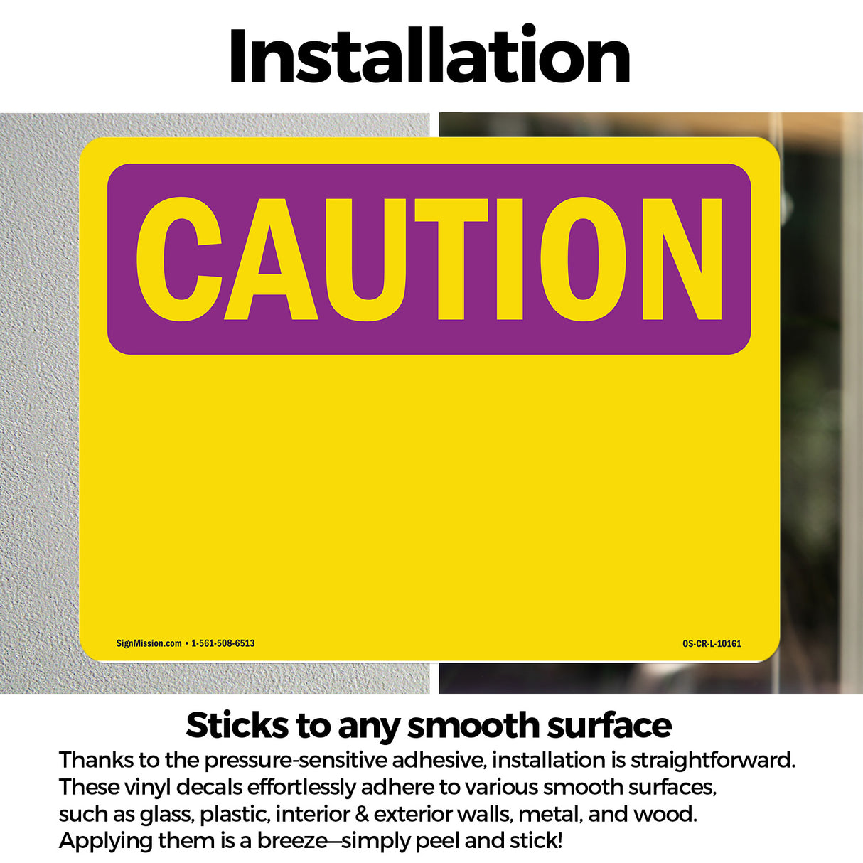 Caution Blank Write-On