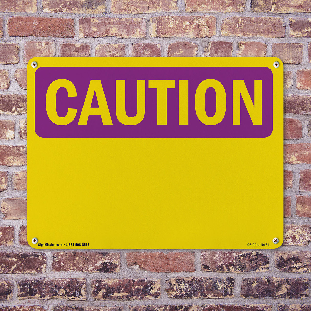 Caution Blank Write-On