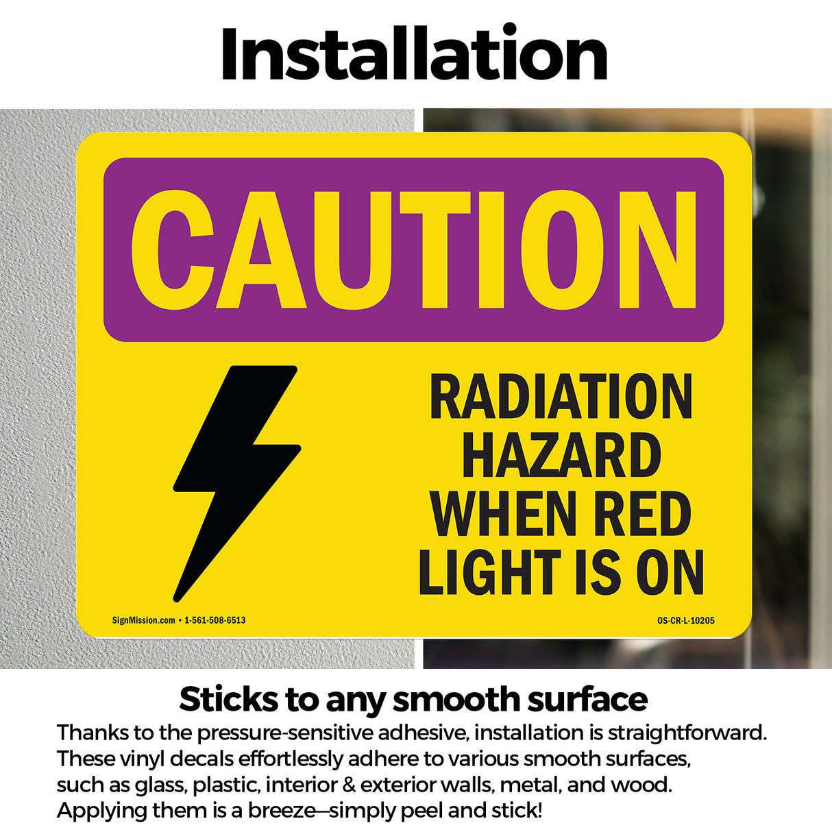 Radiation Hazard When Red Light Is On With Symbol