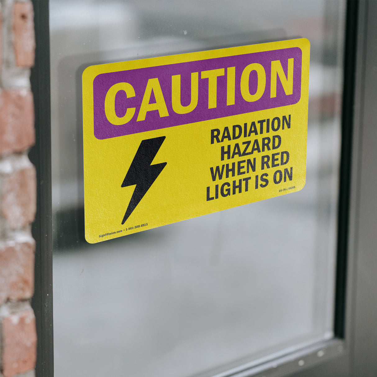 Radiation Hazard When Red Light Is On With Symbol