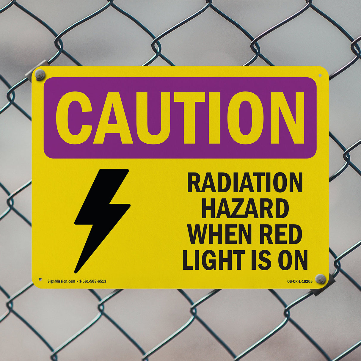 Radiation Hazard When Red Light Is On With Symbol