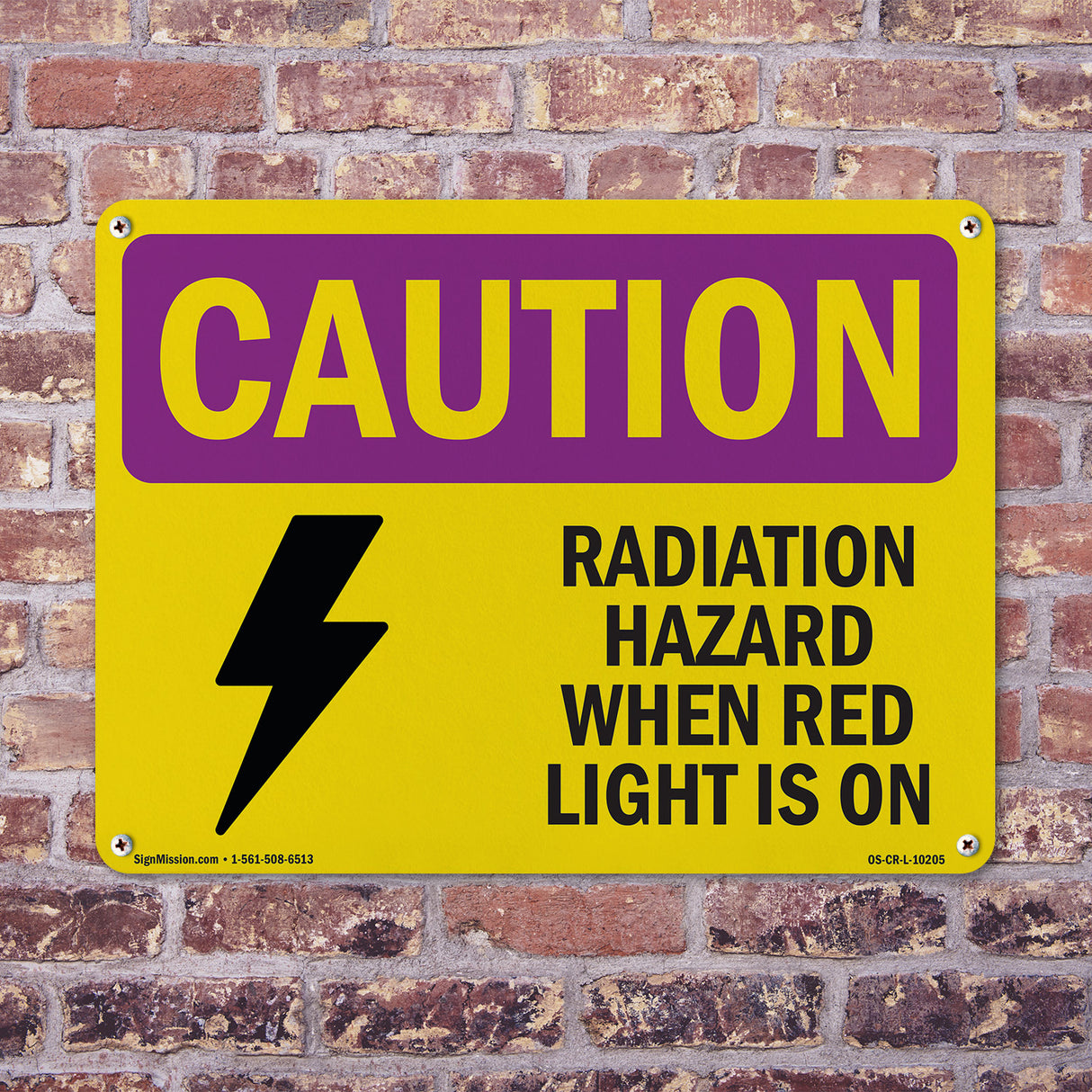 Radiation Hazard When Red Light Is On With Symbol