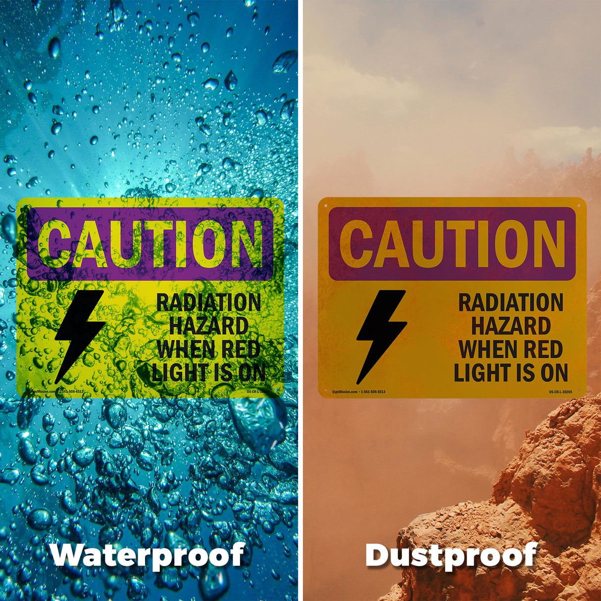 Radiation Hazard When Red Light Is On With Symbol