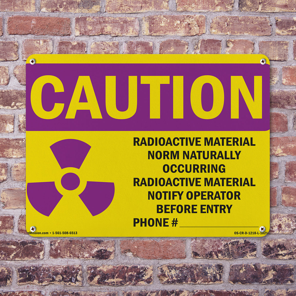 Radioactive Material Norm Naturally With Symbol