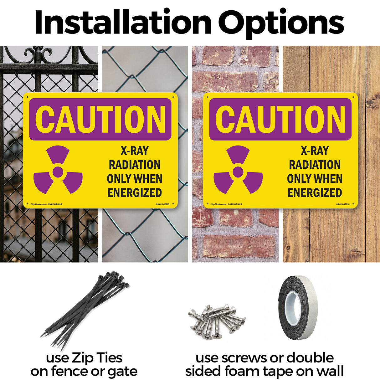 X-Ray Radiation Only When Energized With Symbol