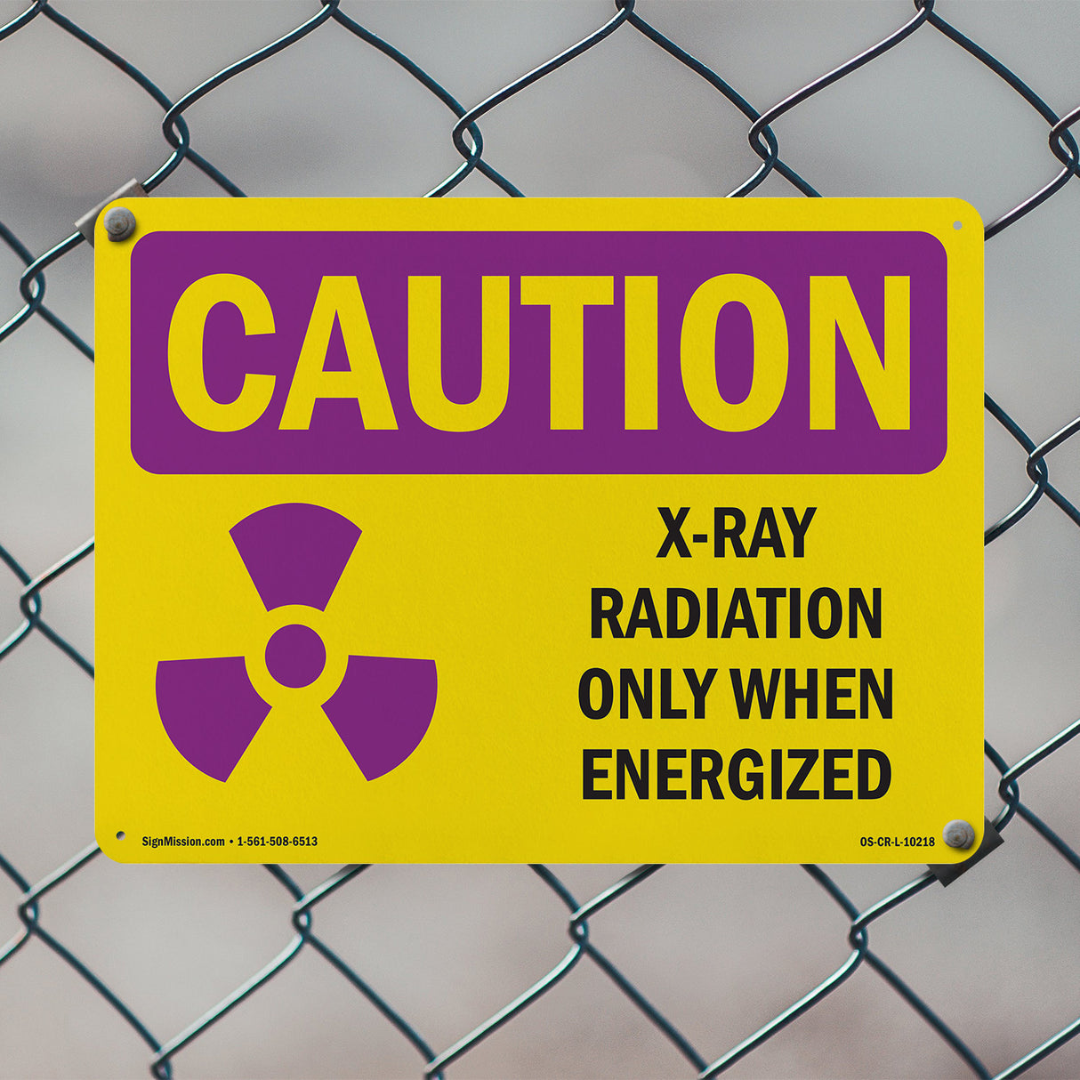 X-Ray Radiation Only When Energized With Symbol