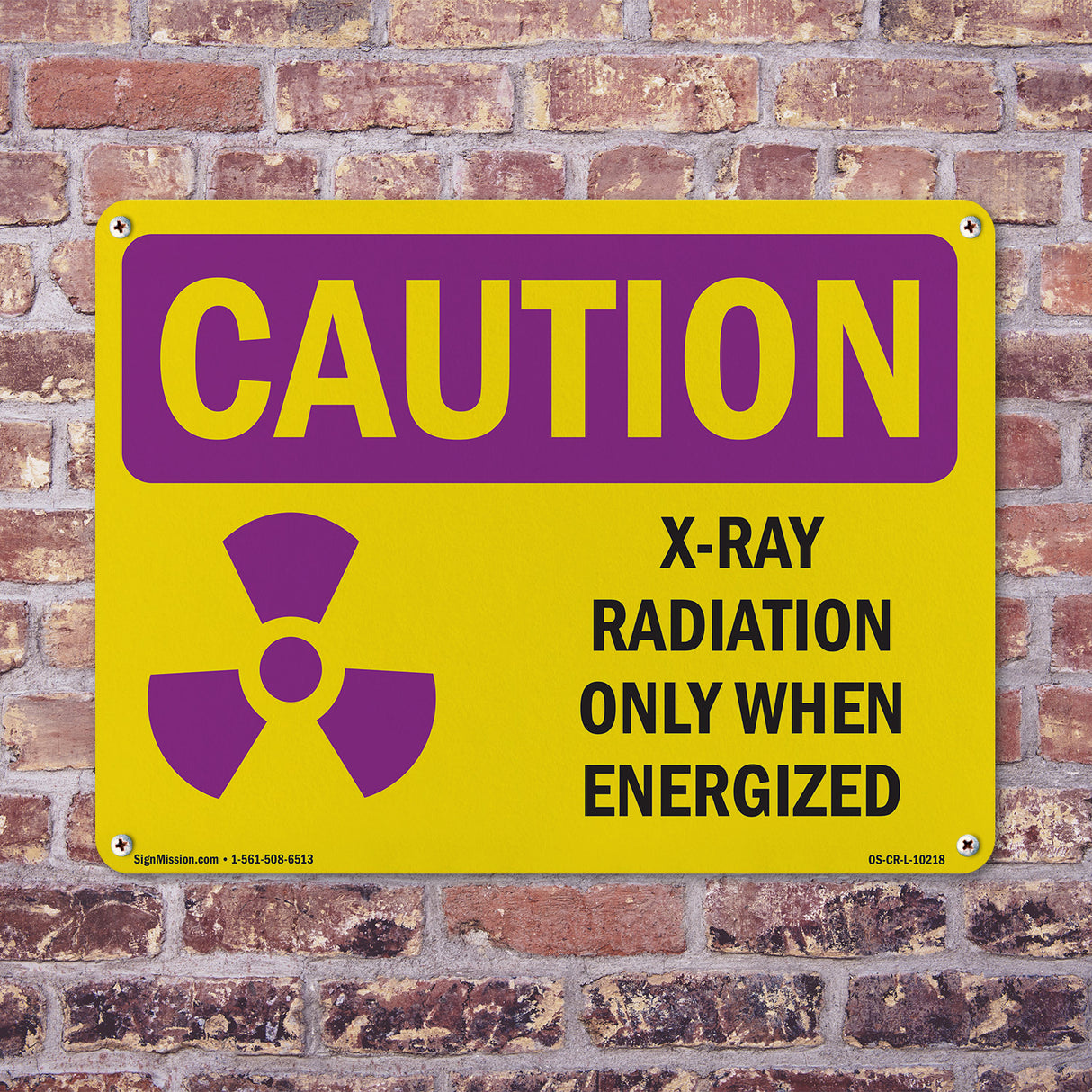 X-Ray Radiation Only When Energized With Symbol