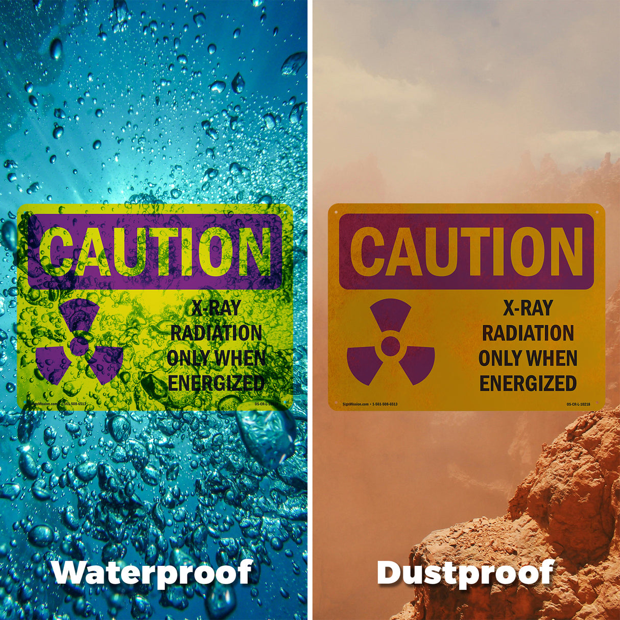 X-Ray Radiation Only When Energized With Symbol