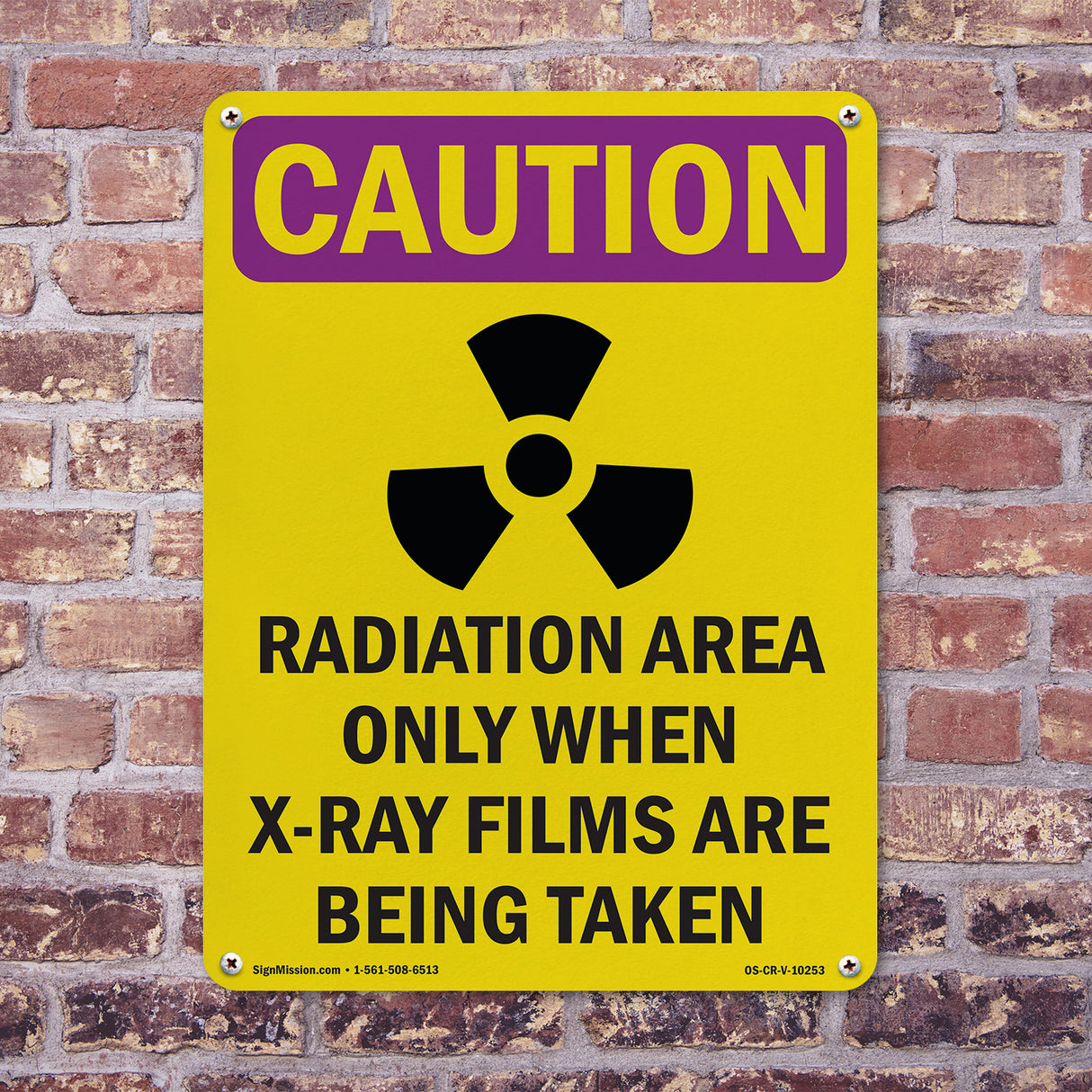 Radiation Area Only When X-Ray With Symbol