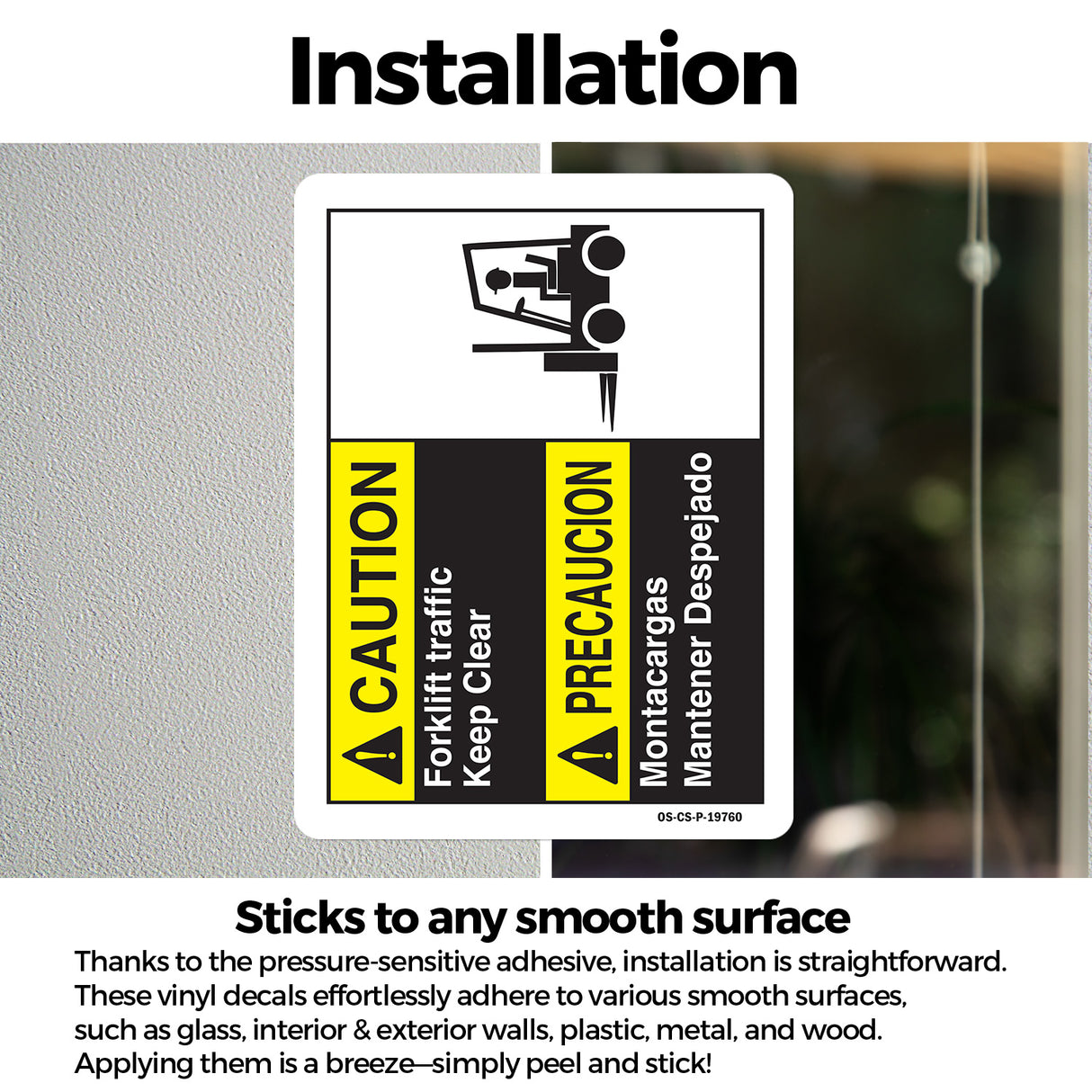 Forklift Traffic Keep Clear-Bilingual