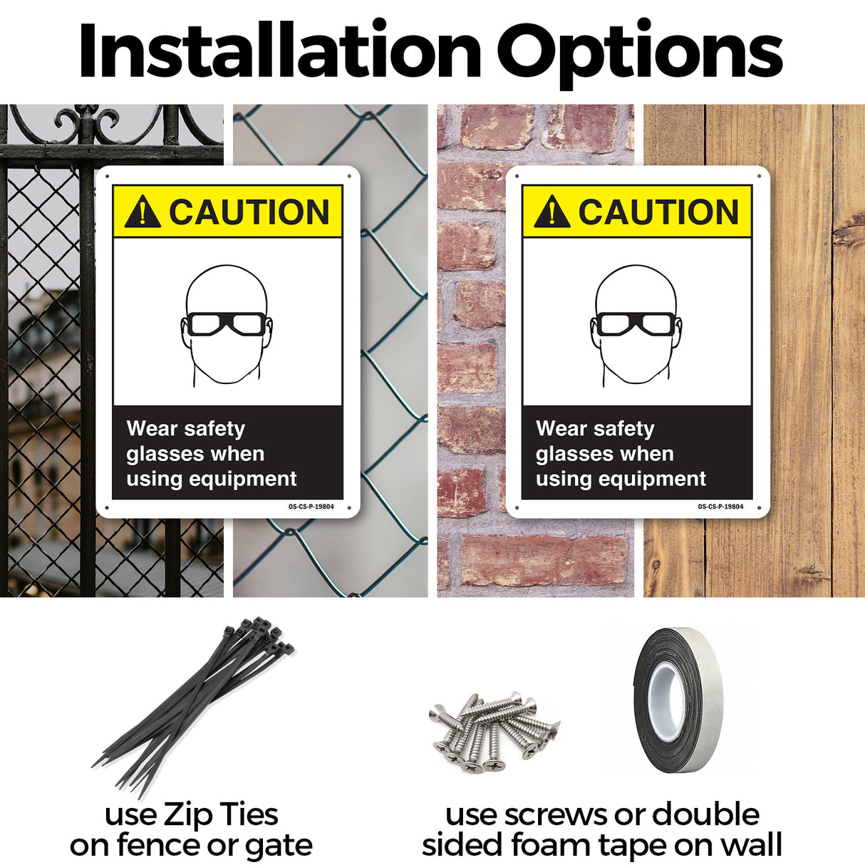 Wear Safety Glasses When Using Equipment