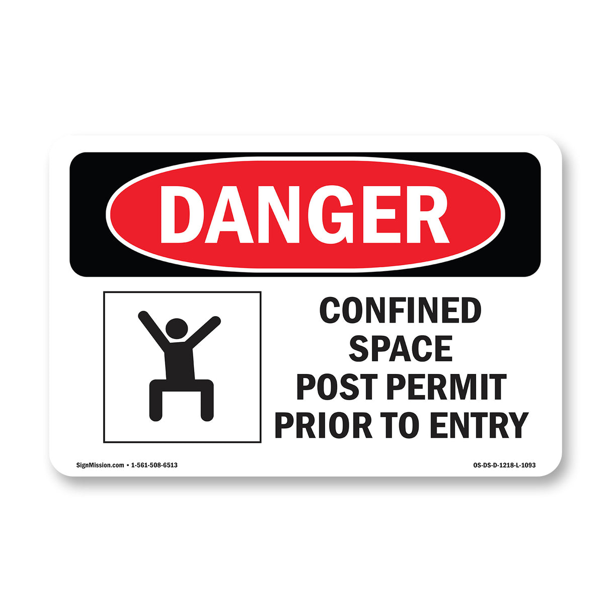 Confined Space Post Permit Prior To Entry