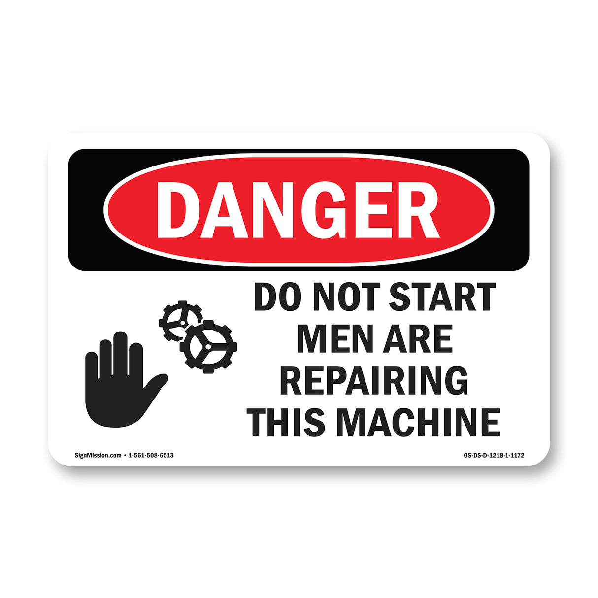 Do Not Start Men Are Repairing This Machine