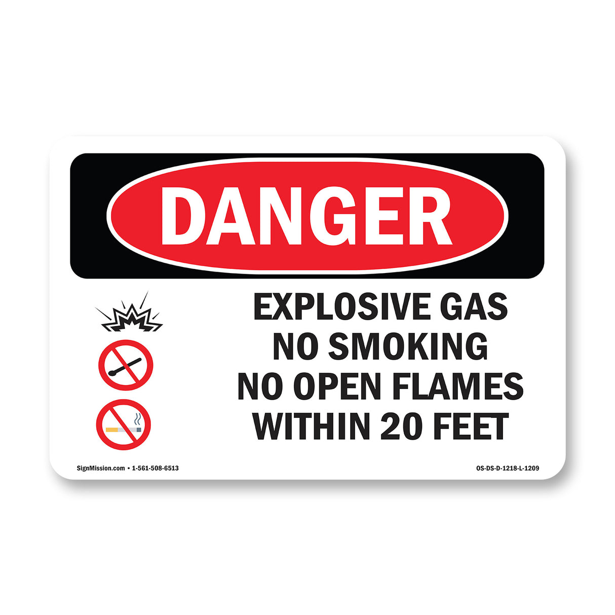 Explosive Gas No Smoking Within 20 Feet