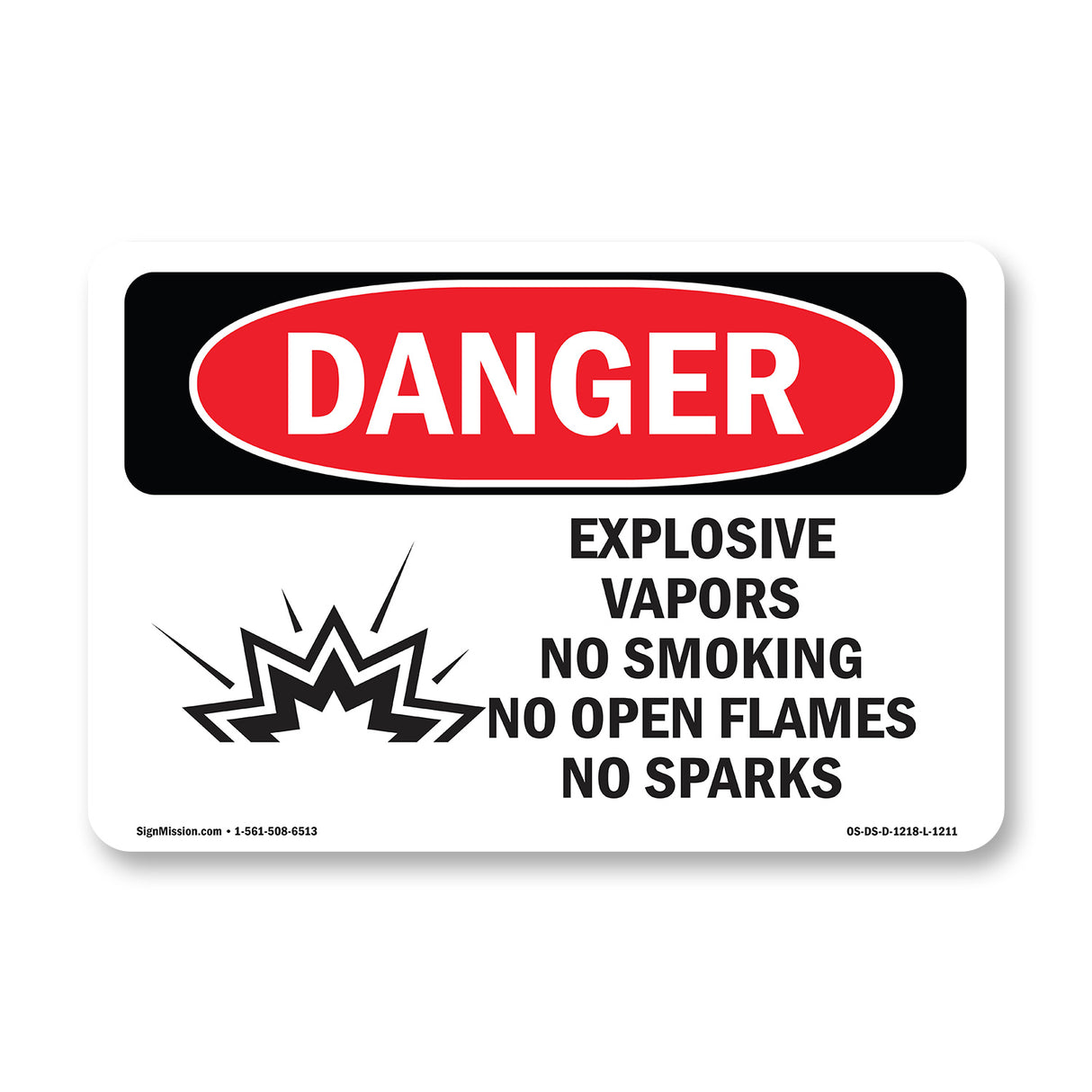 Explosive Vapors No Smoking Open Flames