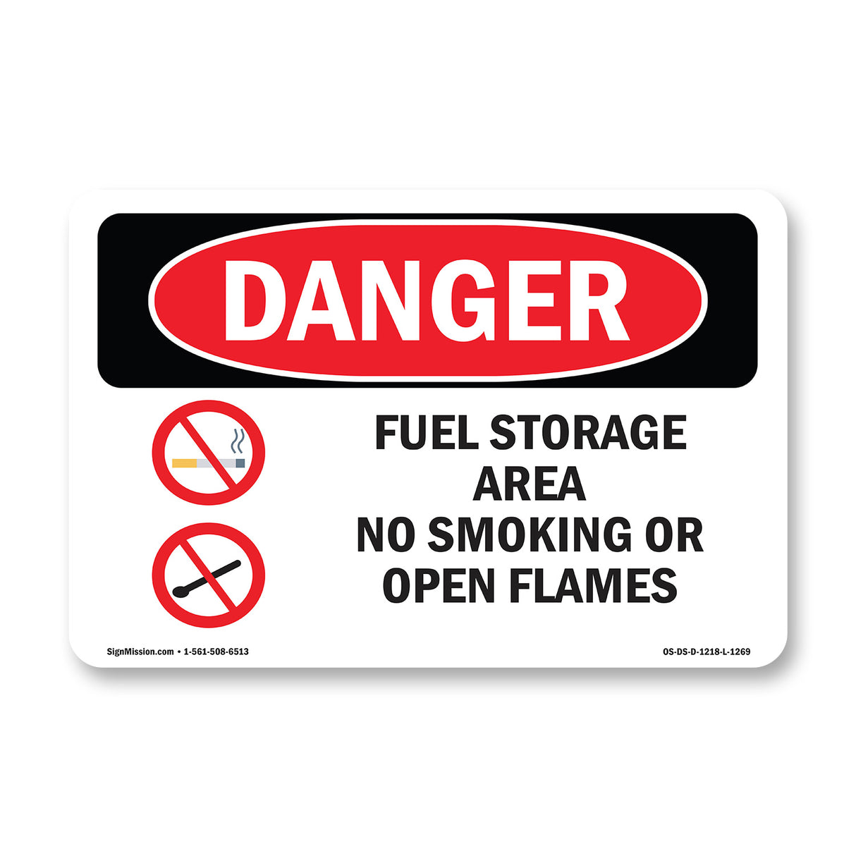 Fuel Storage Area No Smoking Or Open Flames