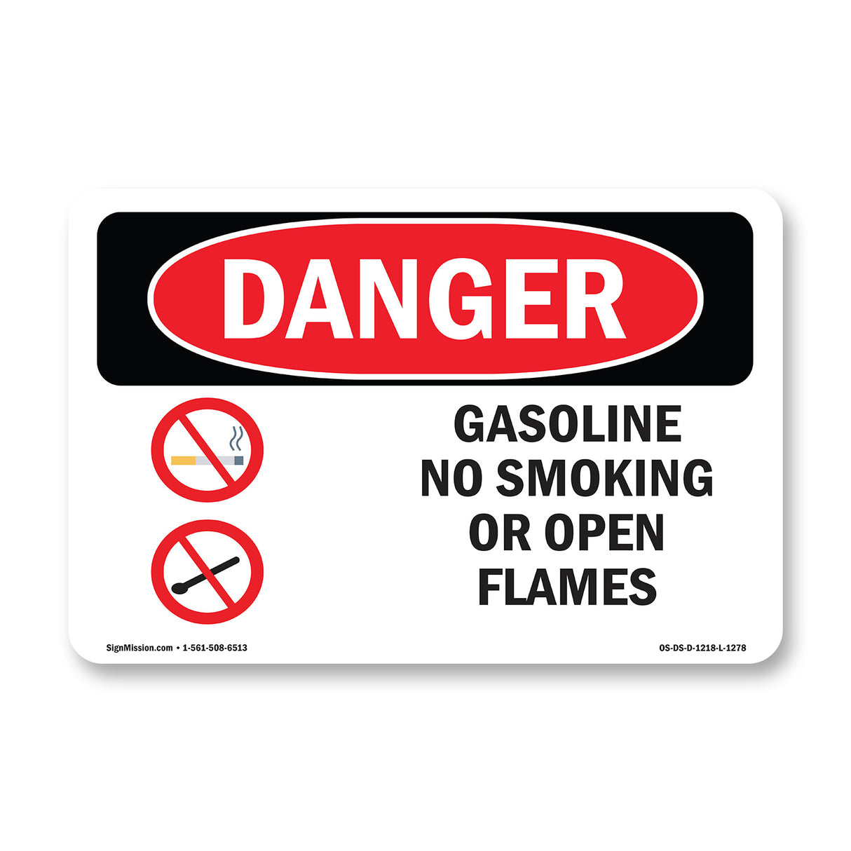 Gasoline No Smoking Or Open Flames