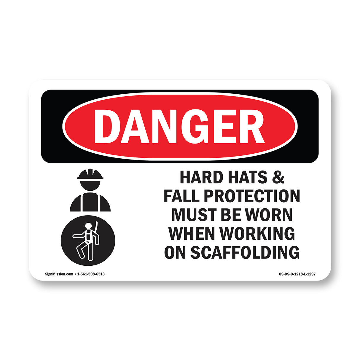 Hard Hats Fall Protection Worn Scaffolding