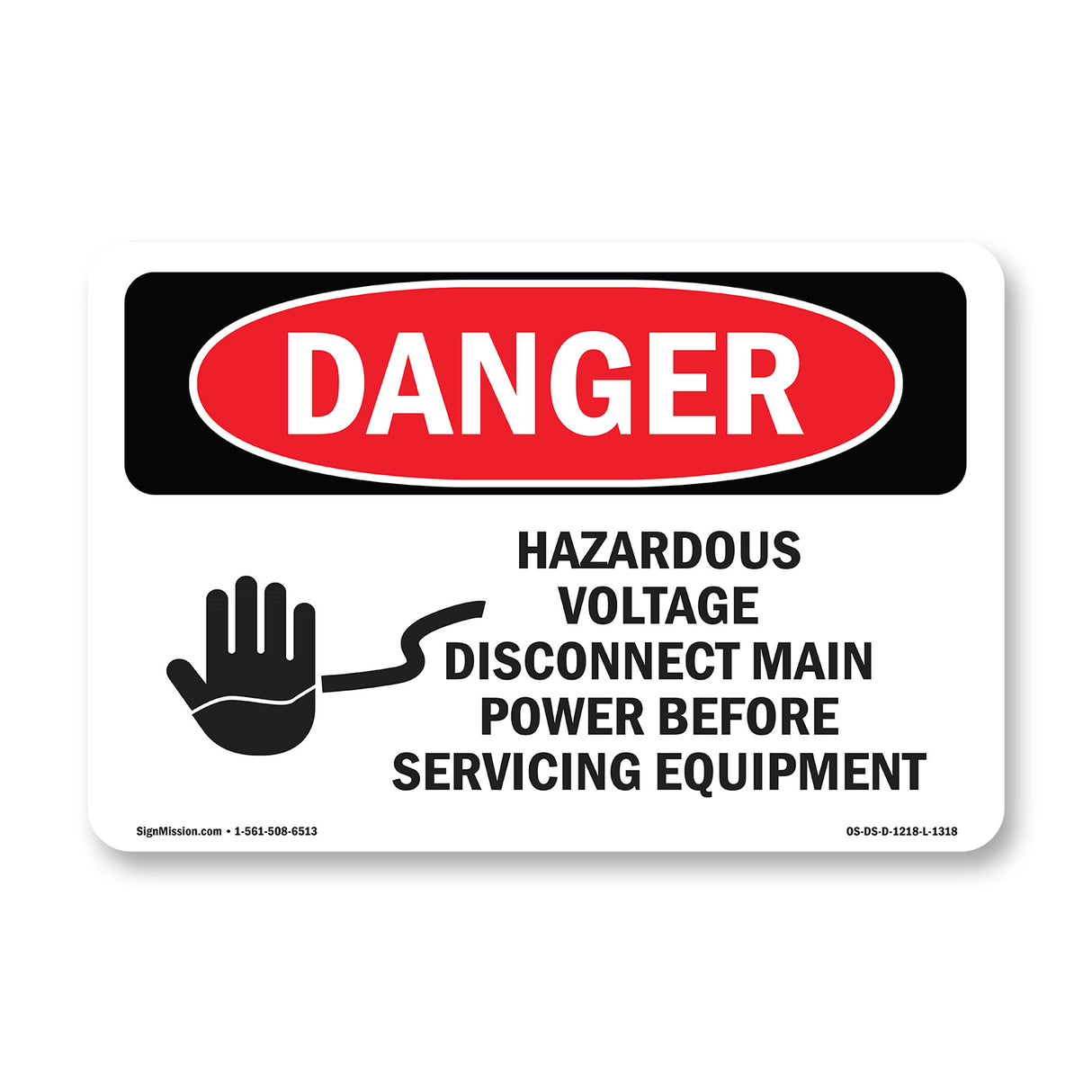 Hazardous Voltage Disconnect Main Power