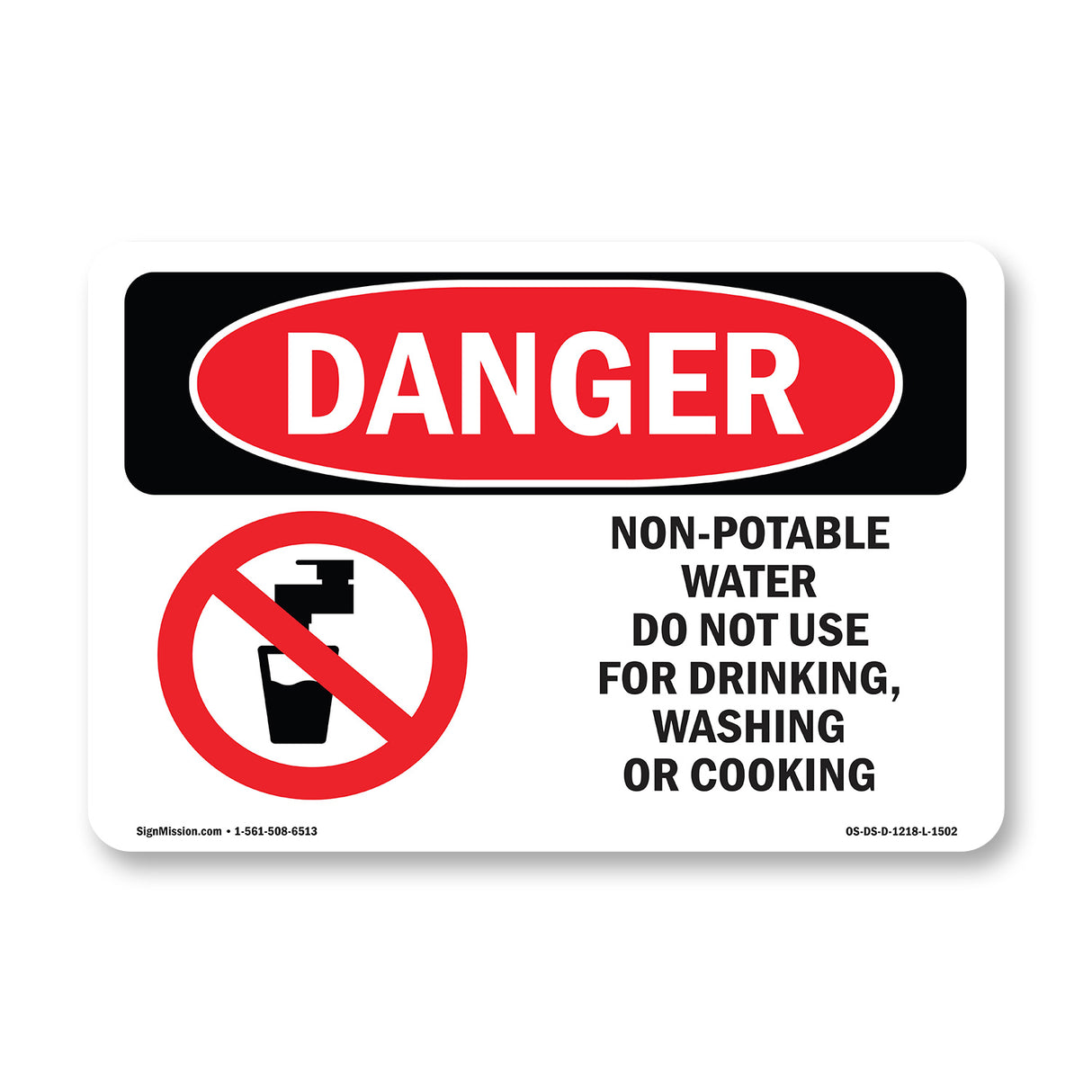 Non-Potable Water Do Not Use For Drinking