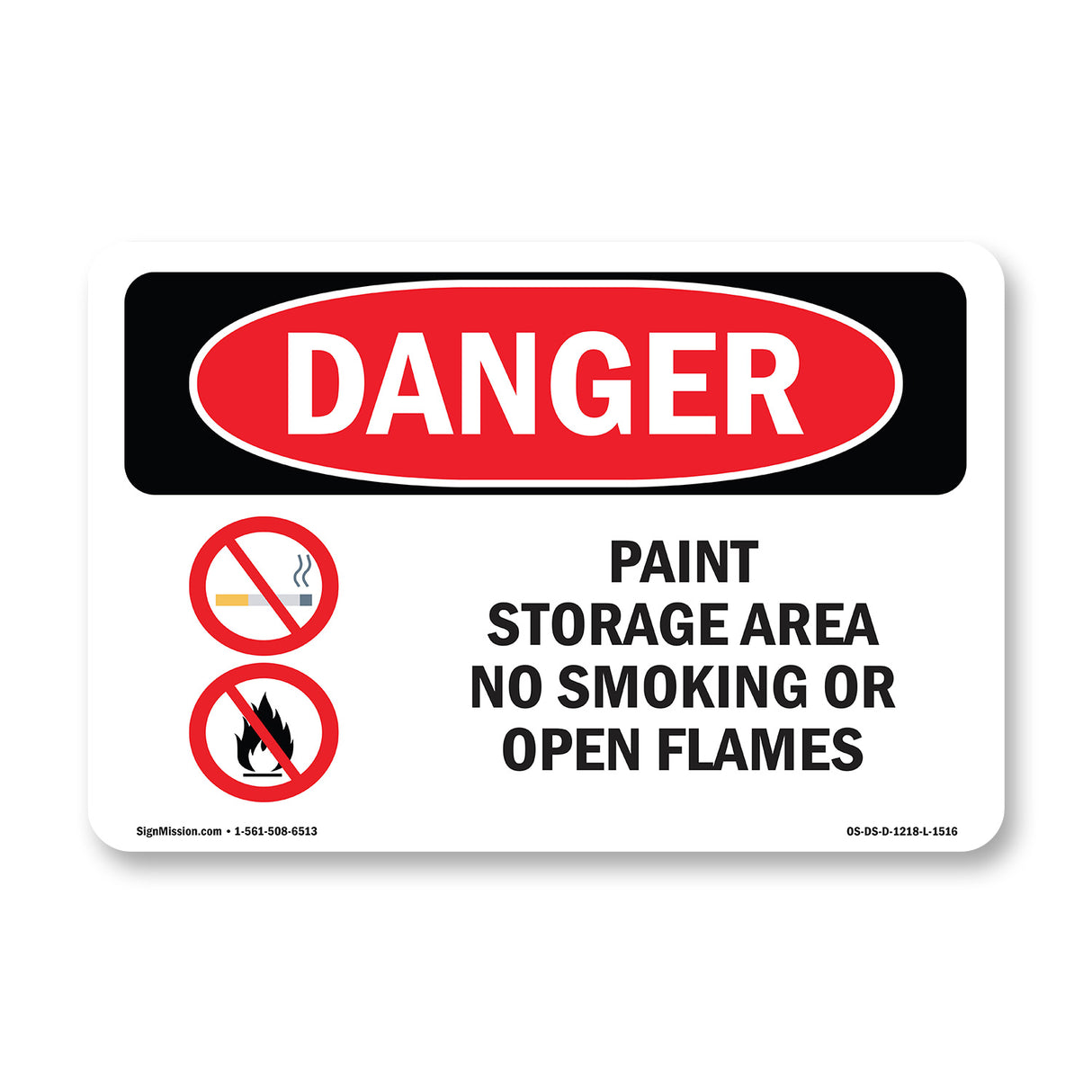 Paint Storage Area No Smoking Or Open Flames