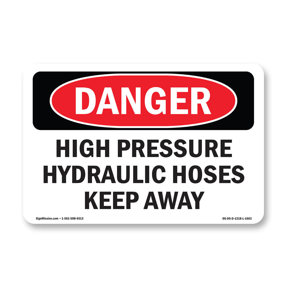High Pressure Hydraulic Hoses Keep Away