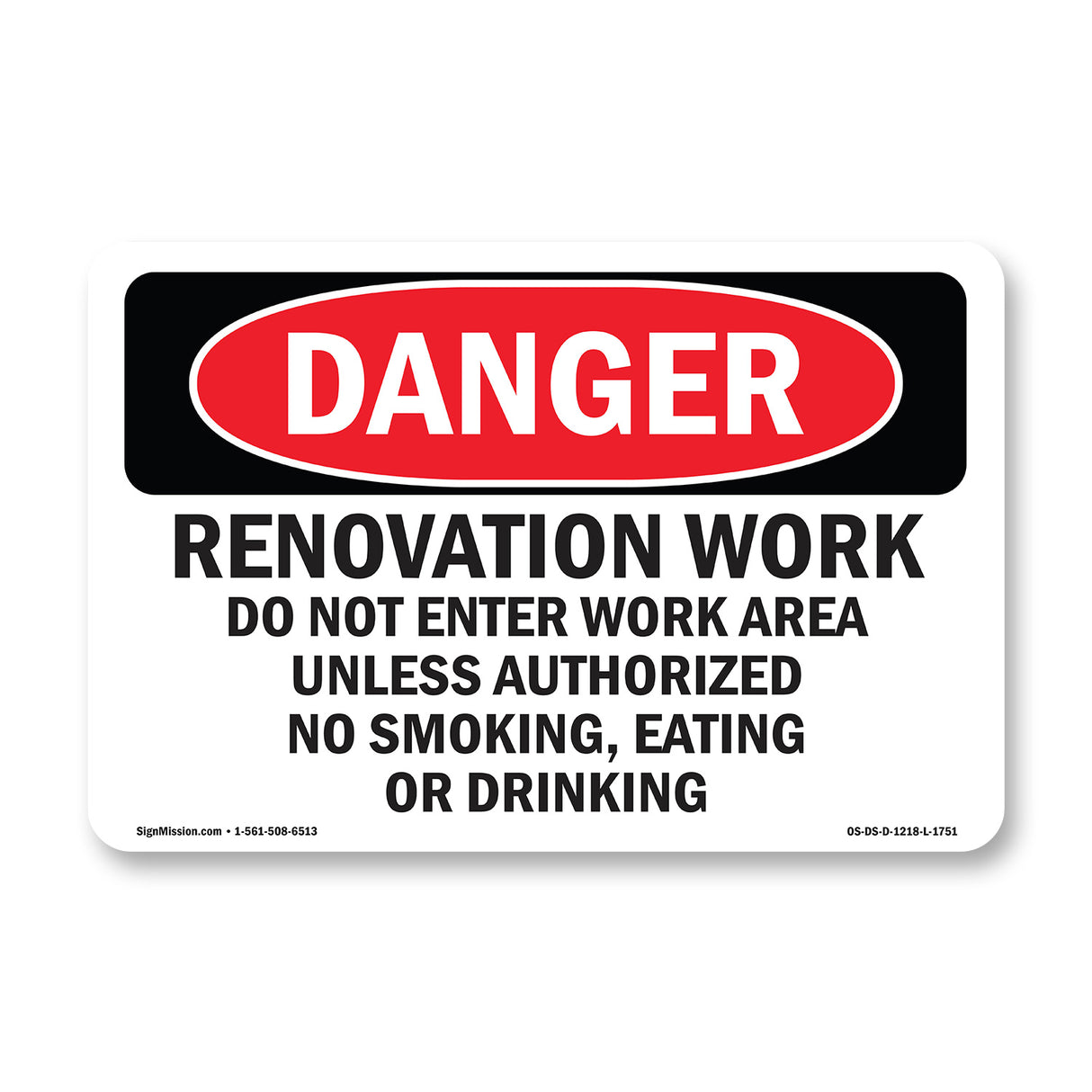 Portrait Renovation Work Do Not Enter Work Area