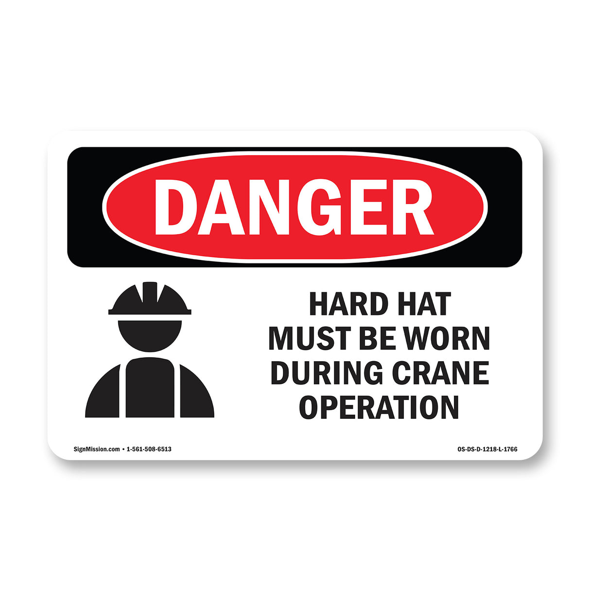 Hard Hat Worn During Crane Operation