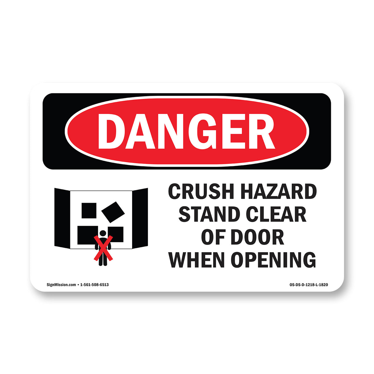 Crush Hazard Stand Clear Of Door