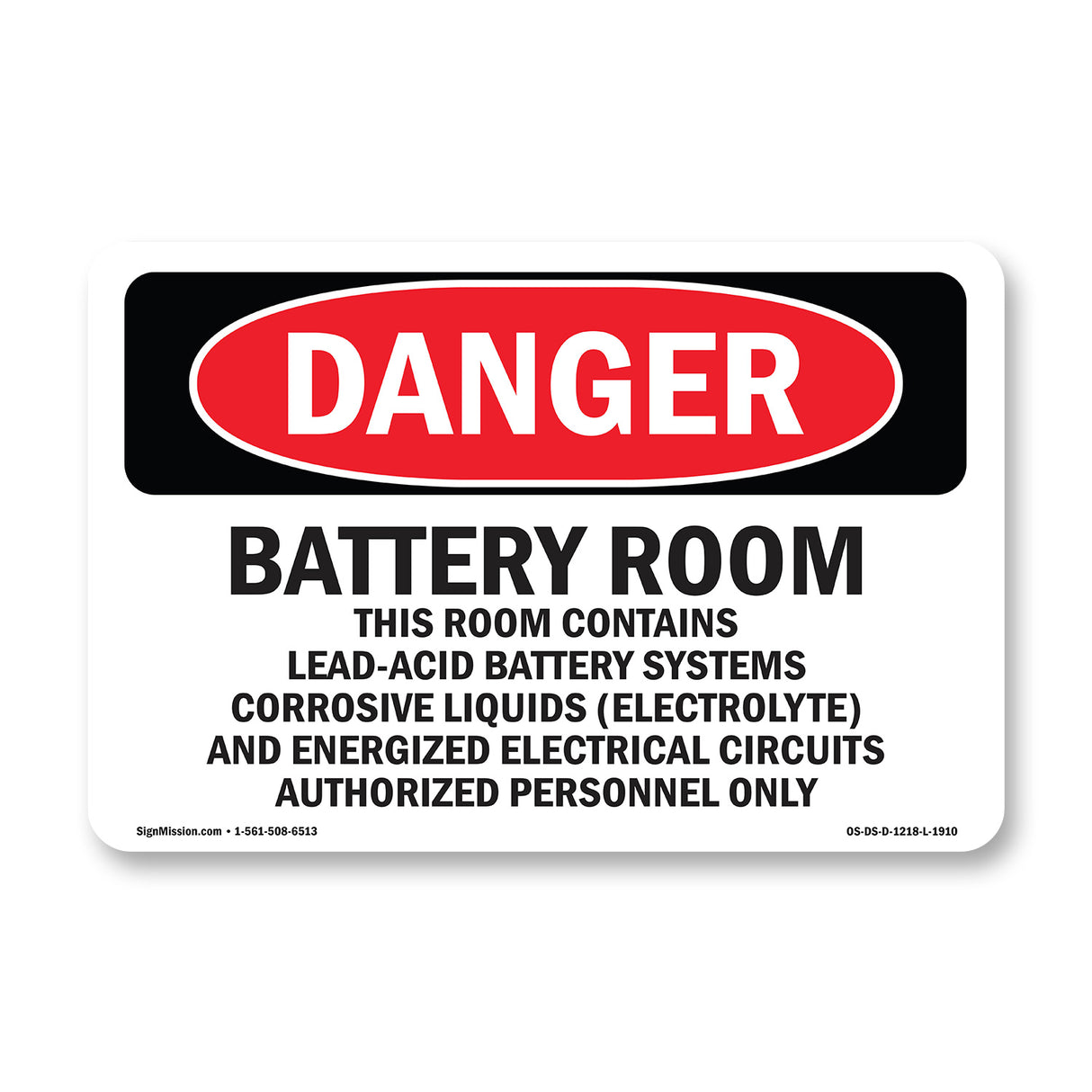 Battery Room Contains Lead-Acid