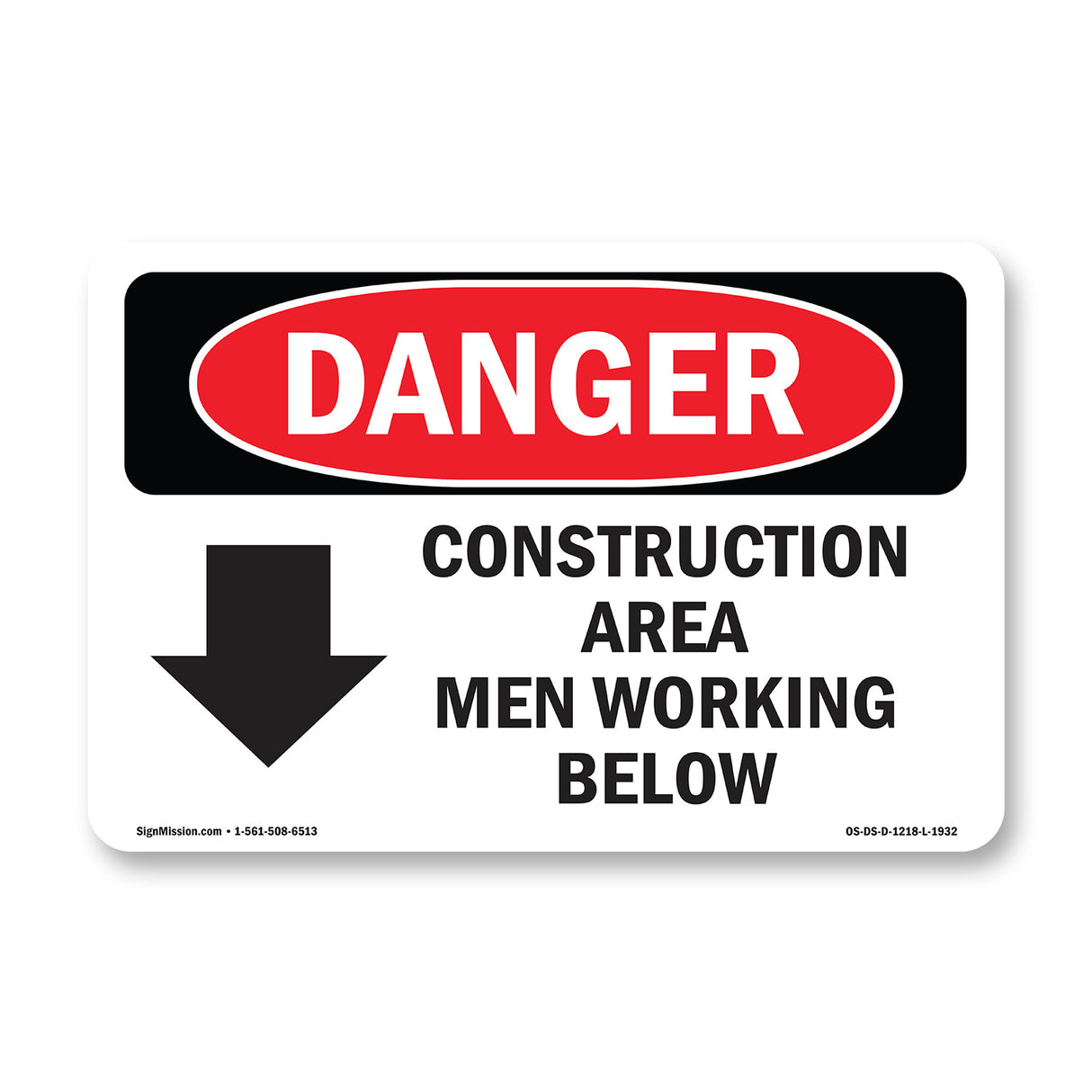 Construction Area Men Working Below