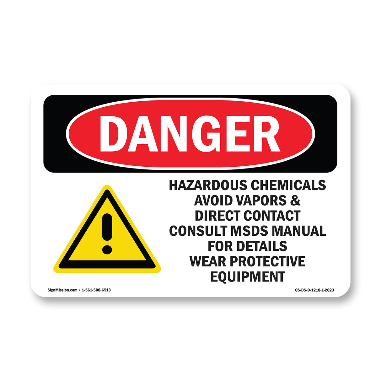 Hazardous Chemicals Avoid Vapors