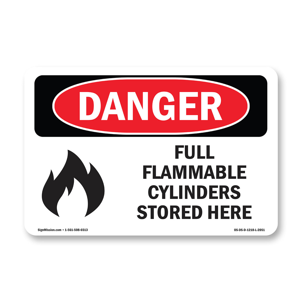 Full Flammable Cylinders Stored Here