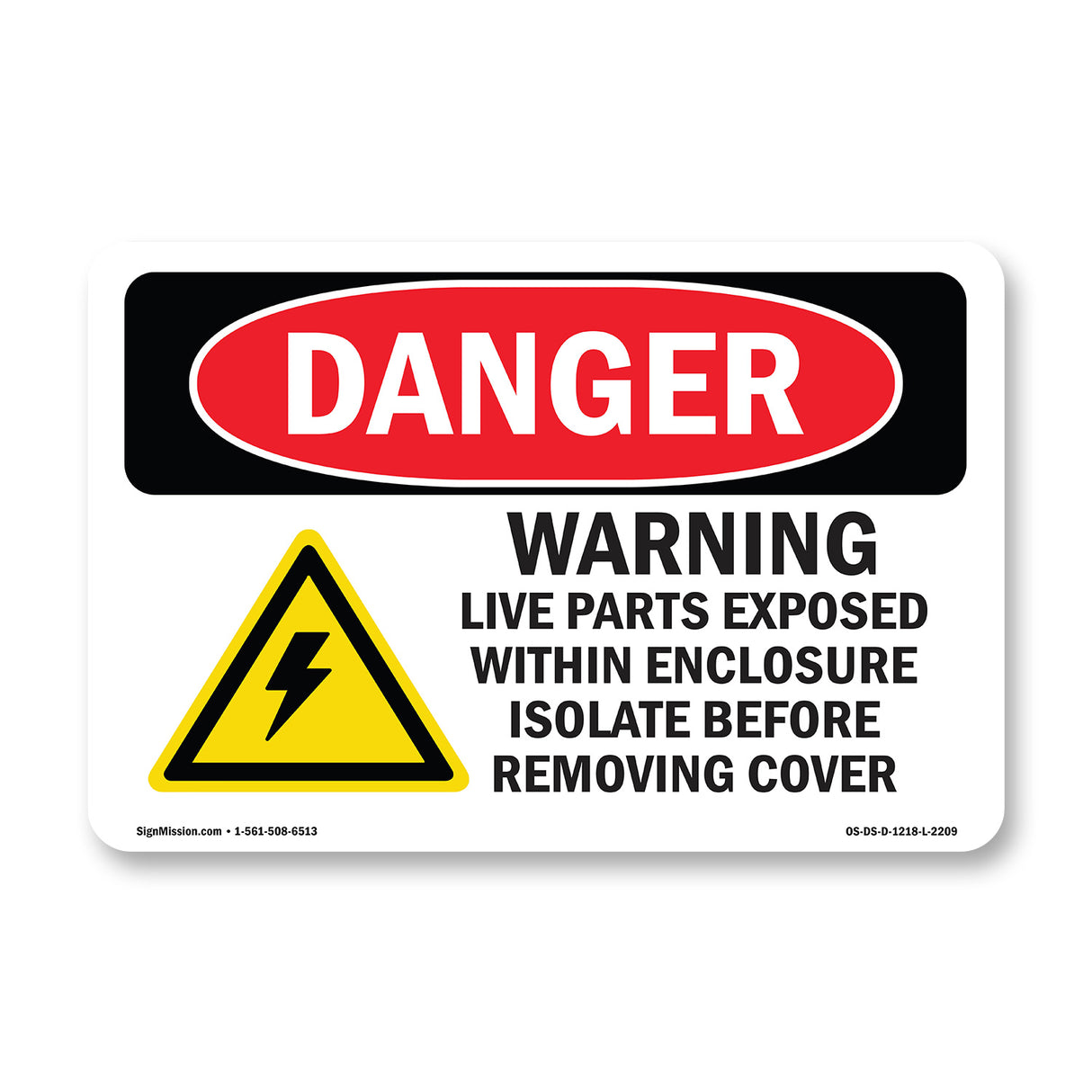 Warning Live Parts Exposed Within