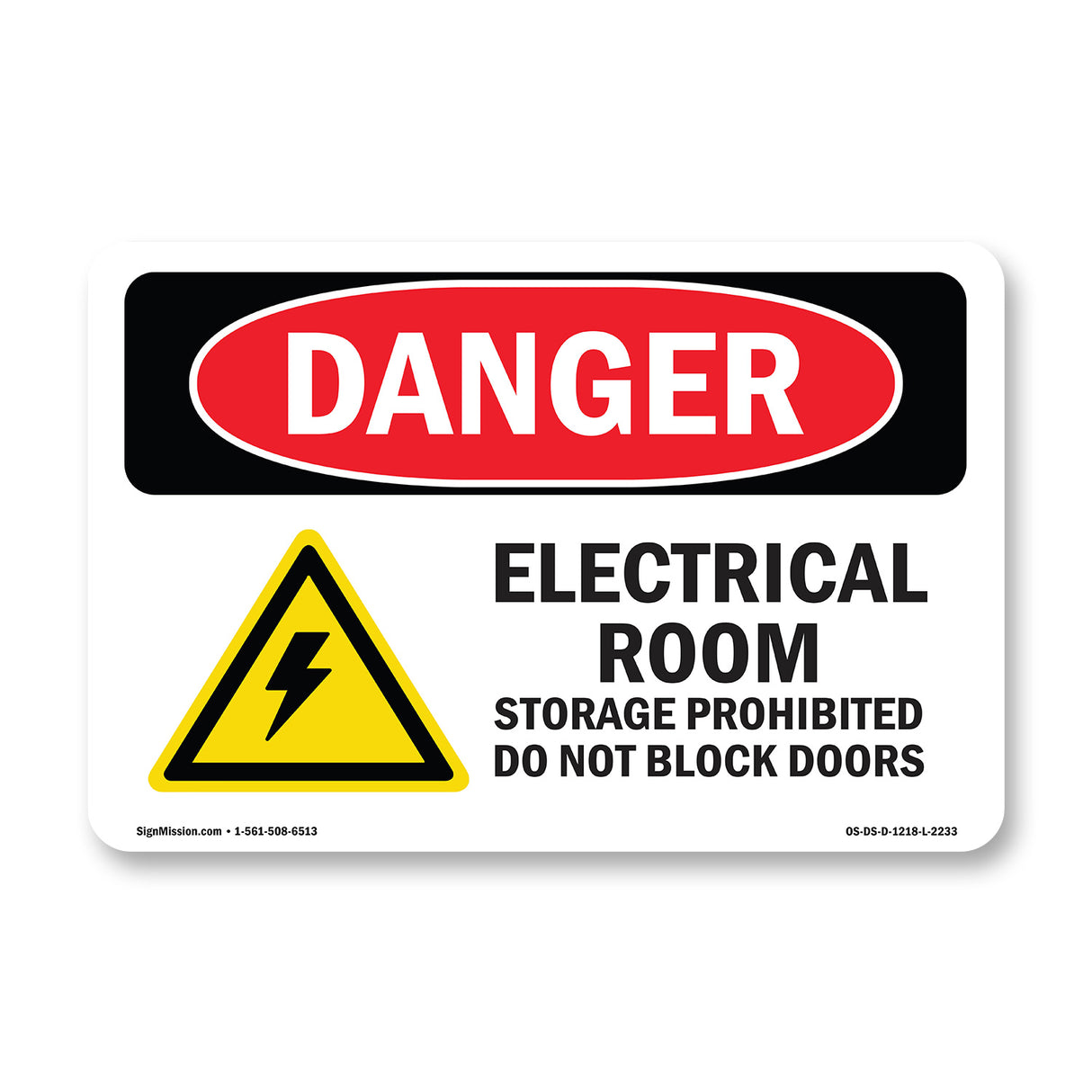 Electrical Room Storage Prohibited