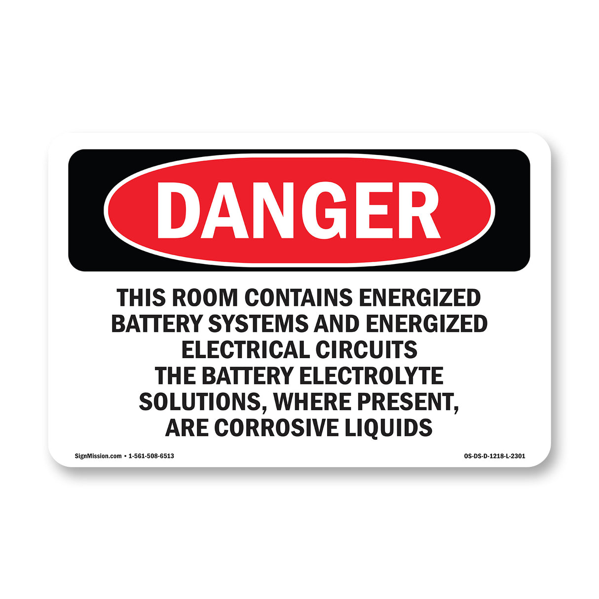 This Room Contains Energized Battery Systems
