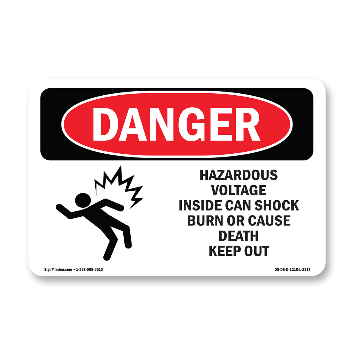 Hazardous Voltage Inside Can